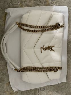 Women white gold bag