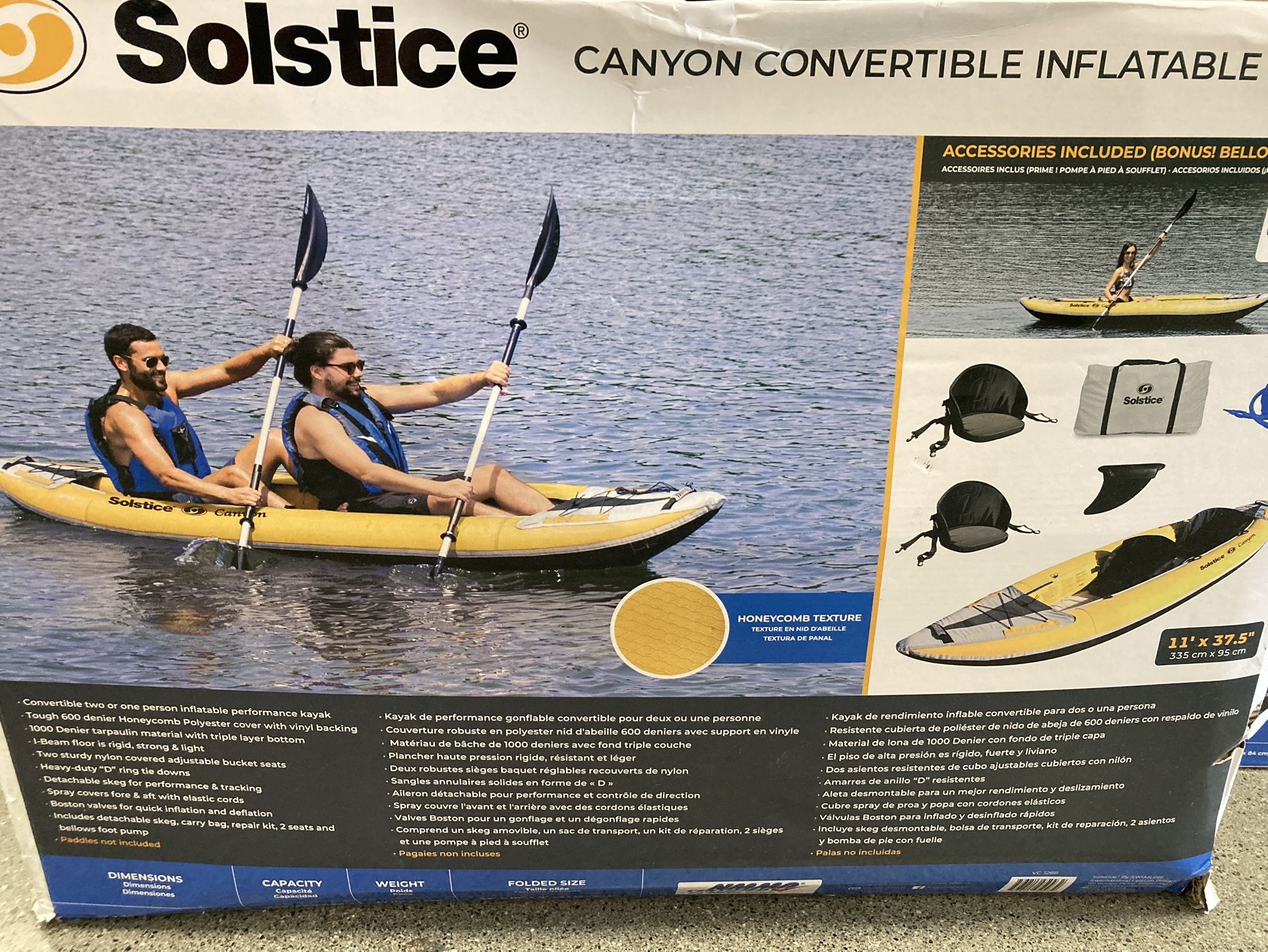 Solstice Canyon Convertible Inflatable Kayak