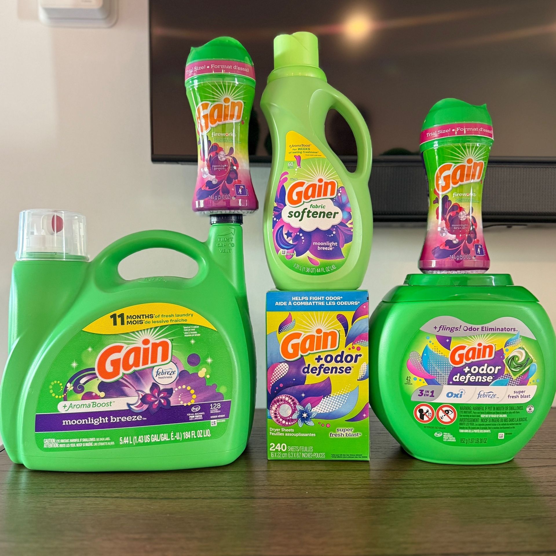 Brand New Gain Laundry Supplies- All for $40