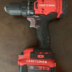 Craftsman Drill V20 2(2ah) Batteries And Charger 