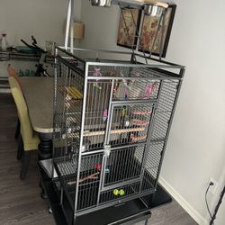 Large 69 Inch  Bird Cage For Sale. 
