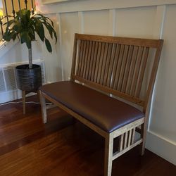 Craftsman Mission Oak Entry Bench Shoe Vintage