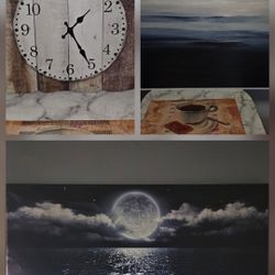 Rustic Clock and Wall Decoration