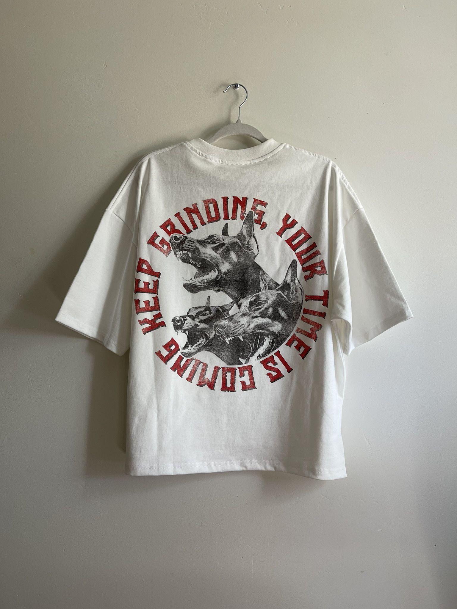 White And Red Graphic Tee