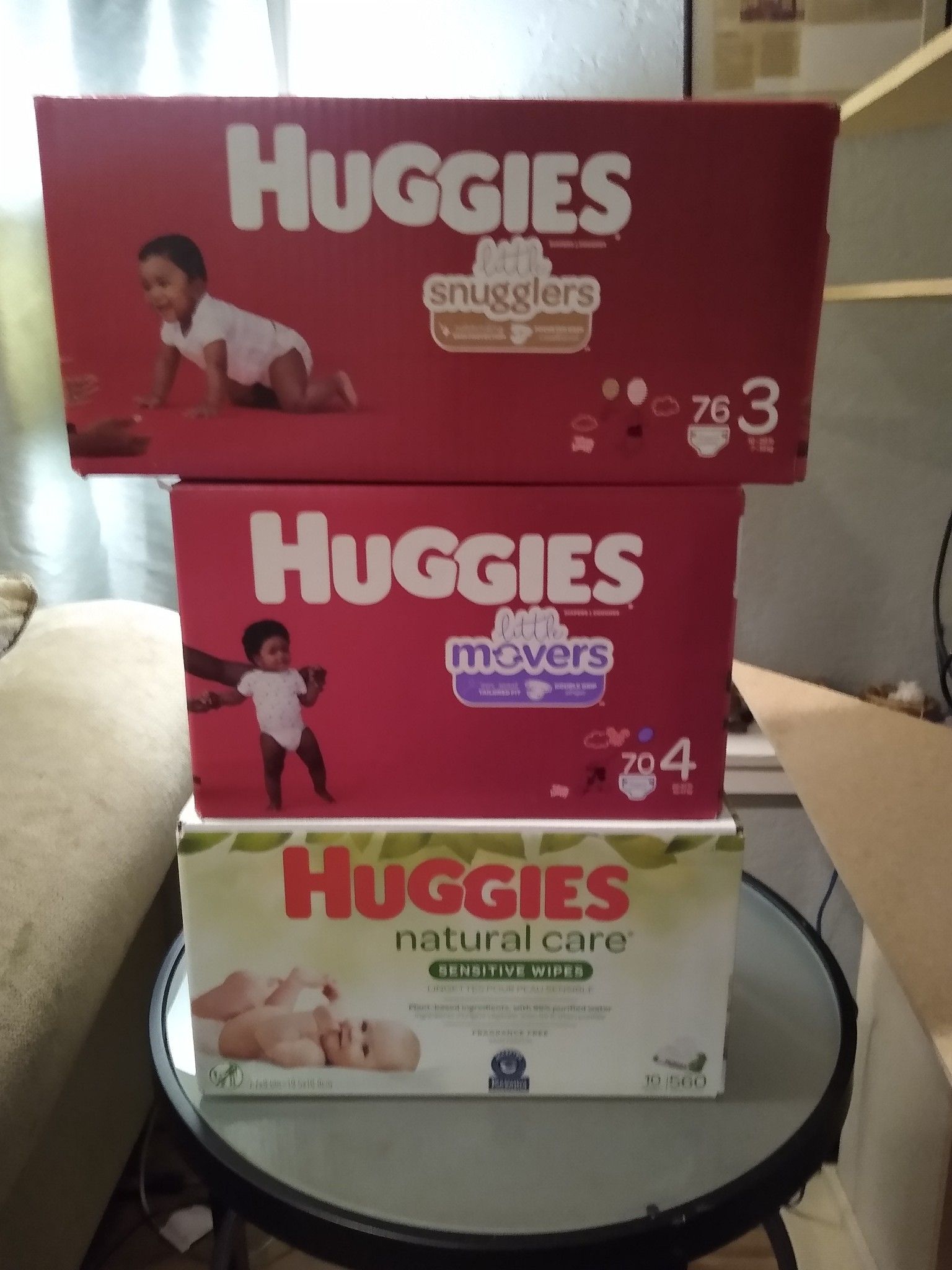 Huggies diapers and wipes