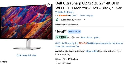 Dell monitor U2723qe