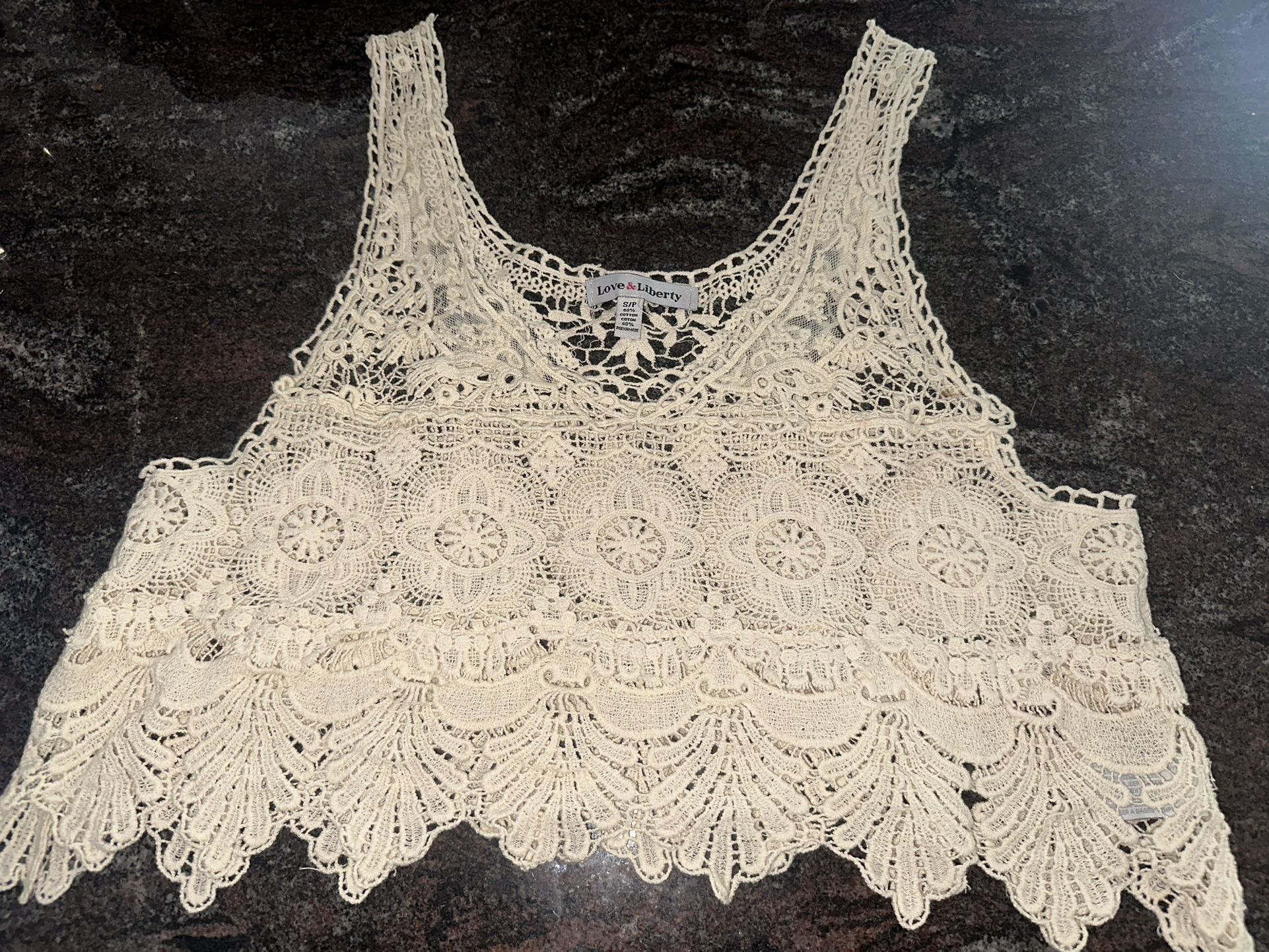 hippie boho white lace beach crop top