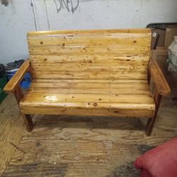 Handmade Wooden Bench Seat And Planters