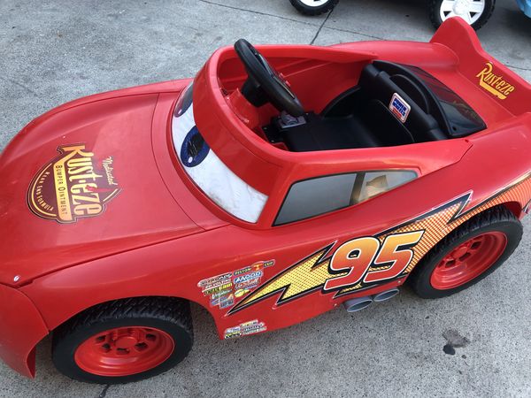 lightning mcqueen car 12volt electric kids ride on cars power wheels