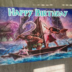 Moana Birthday Backdrop