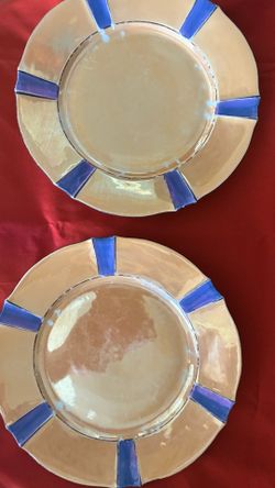 Pair Of Bavaria Hand Painted Salad/Dessert Plates