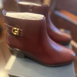 COLE HAAN- Holis Buckle Bootie Women’s 6.5 Bloodstone Leather