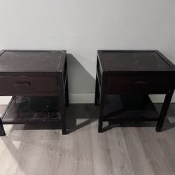 2 Wood Side Tables