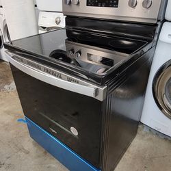 New Whirlpool Convectional With AIR FRY And Dual Fuel Front Elements Glass Top Stainless Steel Electric 220volt Stove 