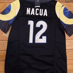 Adult Youth Puka Nacua Los Angeles Rams Jerseys NFA #12 Black blue women