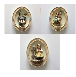 LOT of 3 AUTHENTIC Goebel 1996 Hummel Oval Wall Plaques