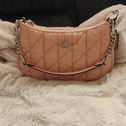 NWT Coach Ballerina Pink Denim Teri Bag