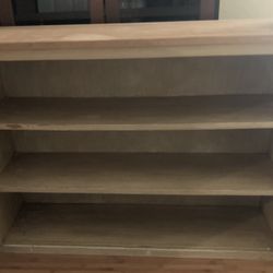 Solid Wood 3-Shelf Bookcase Or Console 