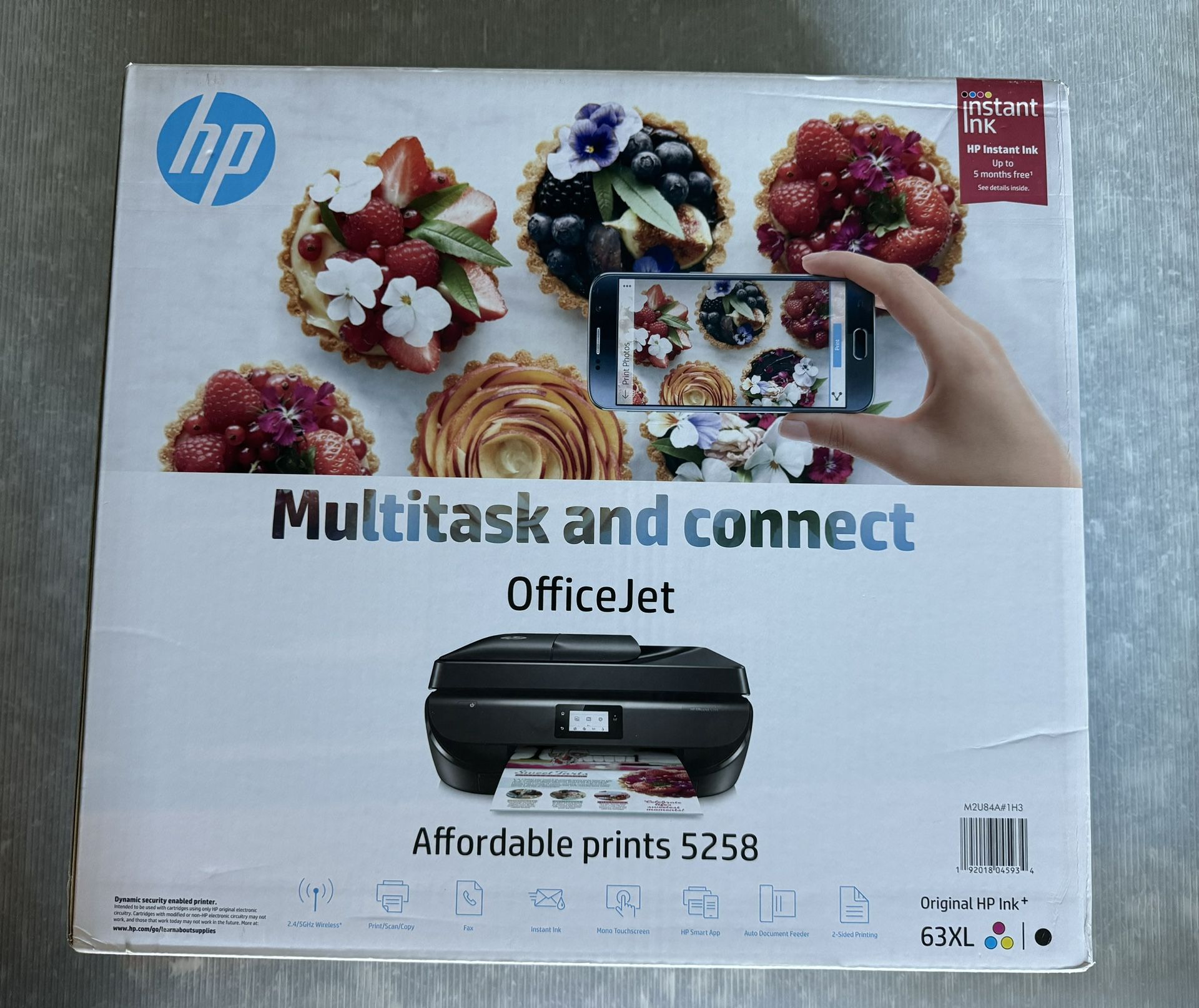 HP OfficeJet 5258 All-in-One Wireless Printer Ink Jet Color Copy Scan