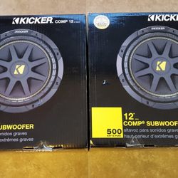 2 12" KICKER SUBWOOFERS 