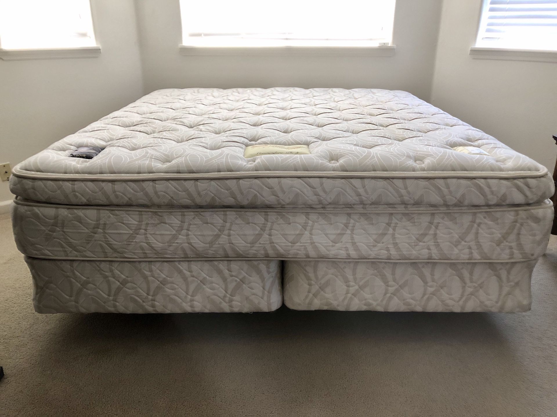 King Beautyrest mattress set and frame