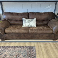 Brown Ashley Couch With Bed Inside