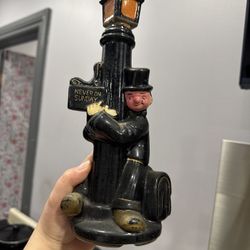 Vintage Japanese Ceramic Decanter – “Never on Sunday” Figurine