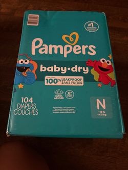 Baby and dry pampers size newborn