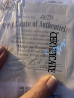 SEALED Hawthorn Christmas Village - Miami dolphins NIB