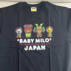 Bape A Bathing Ape Baby Milo Kyoto Japan Exclusive SUPREME DUNK JORDAN NIKE Tee sz L 