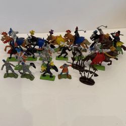 Vintage Britains Deetail US Mounted & Dismounted Figures - Lot of 21