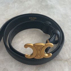 Celine Leather Belt 27-30 Waist 