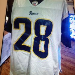 REEBOK NFL   L.  A. RAMS #28 MARSHALL FAULK VINTAGE  JERSEY