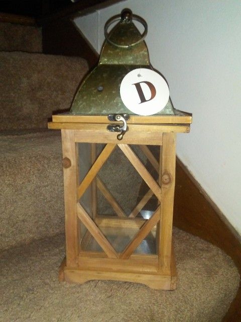 Wood Candle Holder Lantern! Brand New!Â