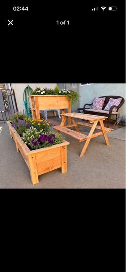 Wooden Raised Garden Planter Boxes Set
