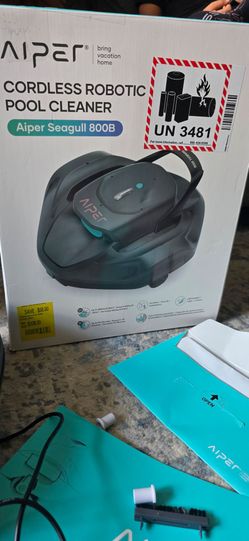 AIPER Seagull SE 2025 Cordless Robotic Pool Vacuum with 1200GPH Strong Suction, Lasts 90 Mins Runtime, LED Indicator,Pool Vacuum for Above-Ground Pool