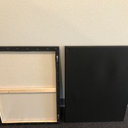 2 black canvases for drawing, size 18x24, both for $5