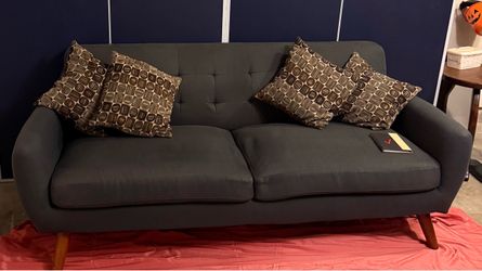 Gray Mid-Century Modern Sofa – Great Condition!