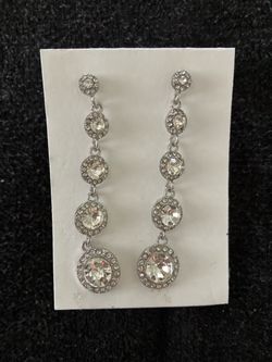 Silver Drop Down Earrings