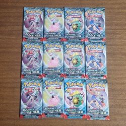 Pokemon Cards Scarlet and Violet Journey Together Single Booster Packs(12 Total)
