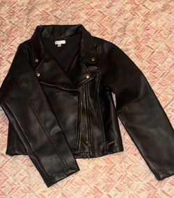 Girl leather jacket‼️ size 8