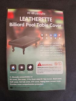 K-Musculo leatherette billiard pool table cover