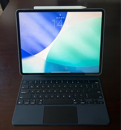 Apple iPad Pro (12.9-inch, Wi-Fi, 64GB) - Silver (2018) w/Apple Magic Keyboard & Pencil