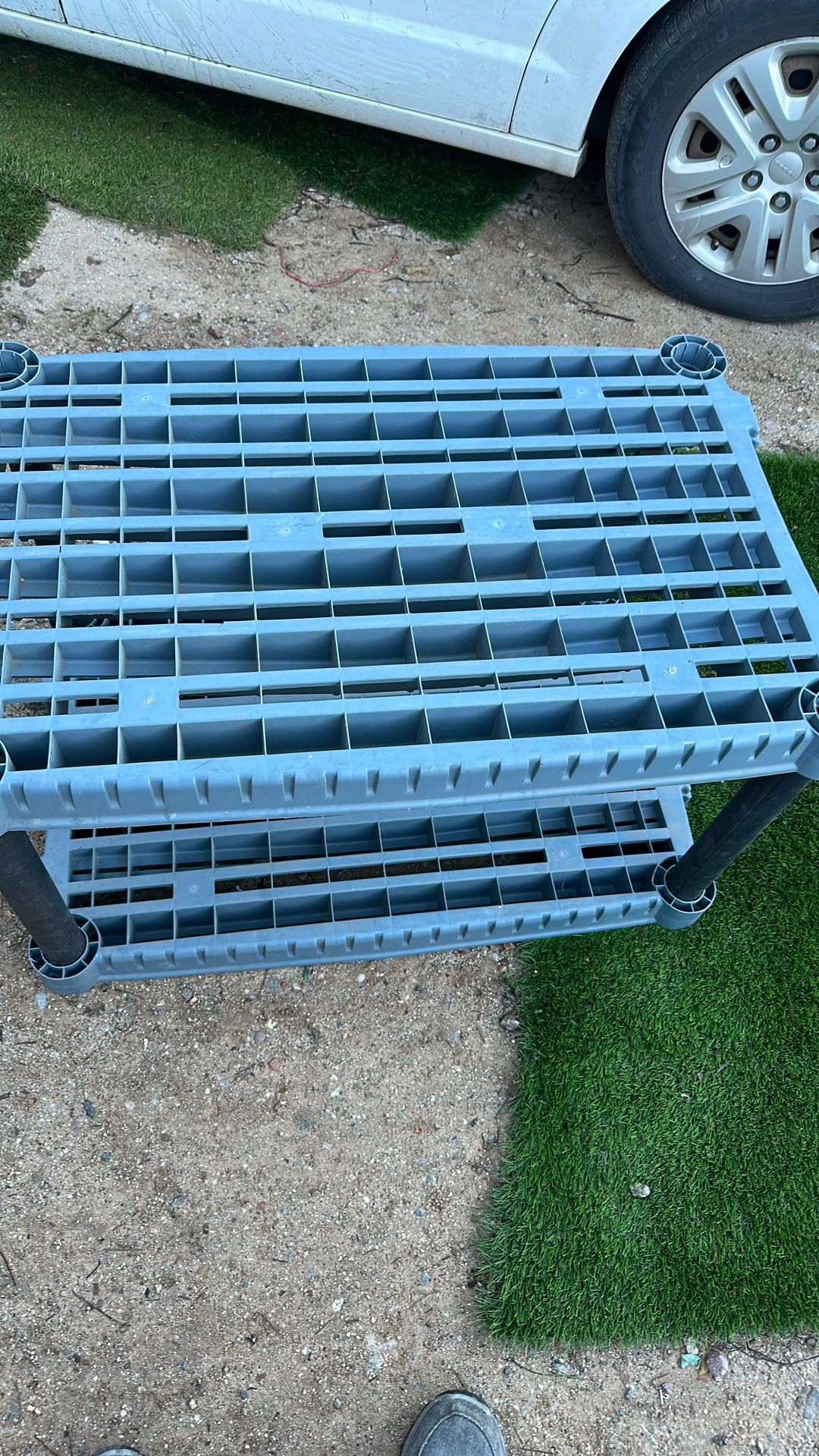 Small shelving unit measuring 36 inches long by 24 inches wide and 20 inches high