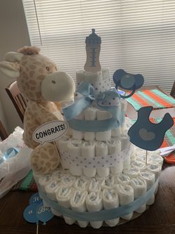 100% custom diaper cake