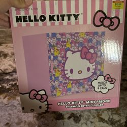 Brand New Hello Kitty 9 Can Mini Refrigerator 