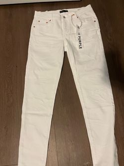 white purple brand jeans