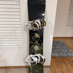 Burton King Snowboard + Burton Mission Bindings