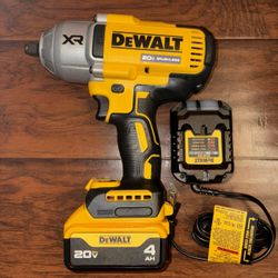 Dewalt XR 1/2” High Torque Impact Wrench One Battery And Charger 