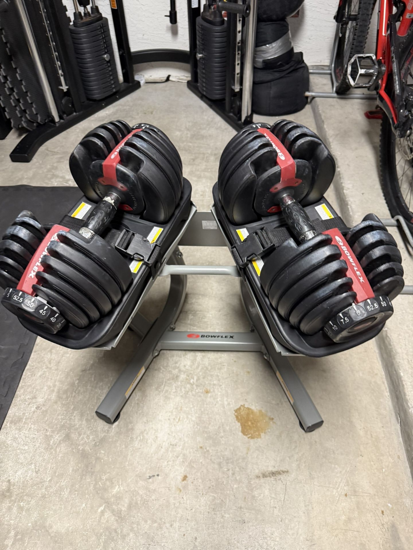 bowflex dumbbells with stand